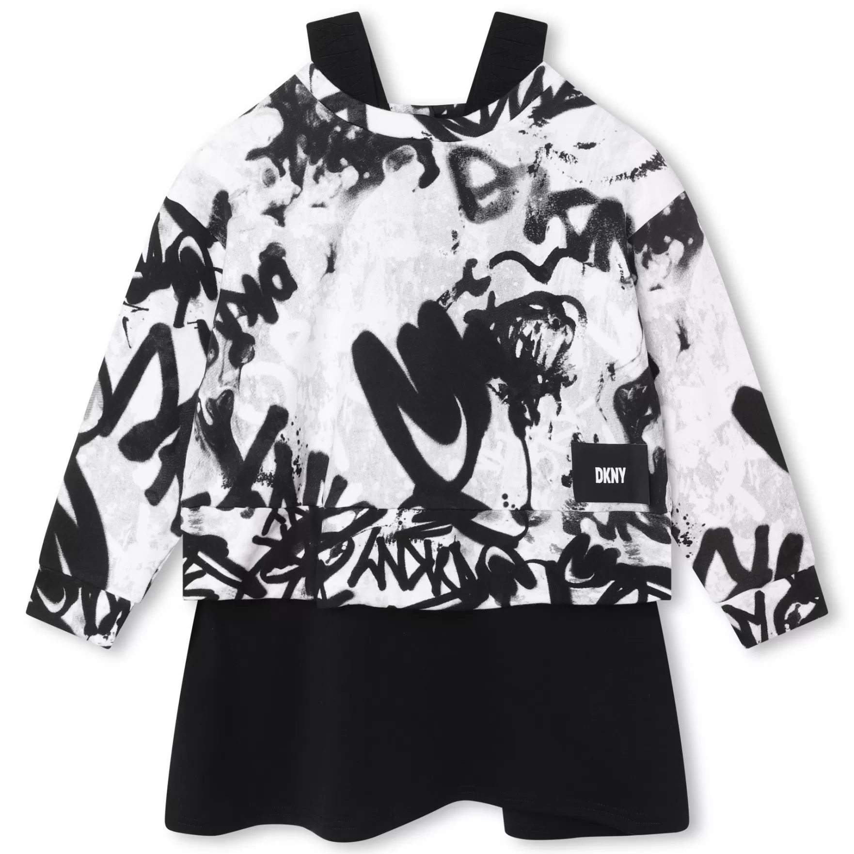 Meisje DKNY 2-In-1 Jurk Met Sweatshirt