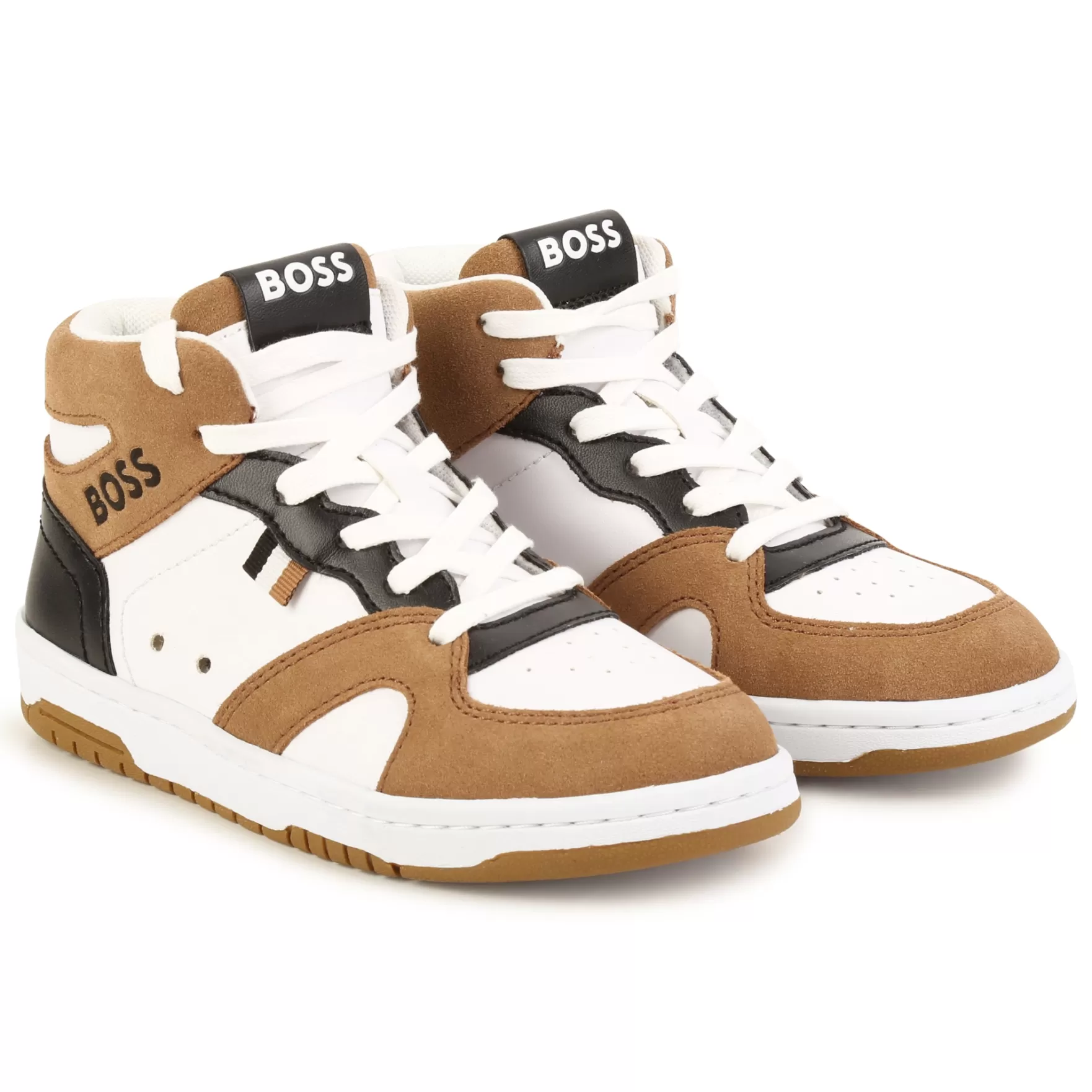 Jongen BOSS Hoge Sneakers Met Veters