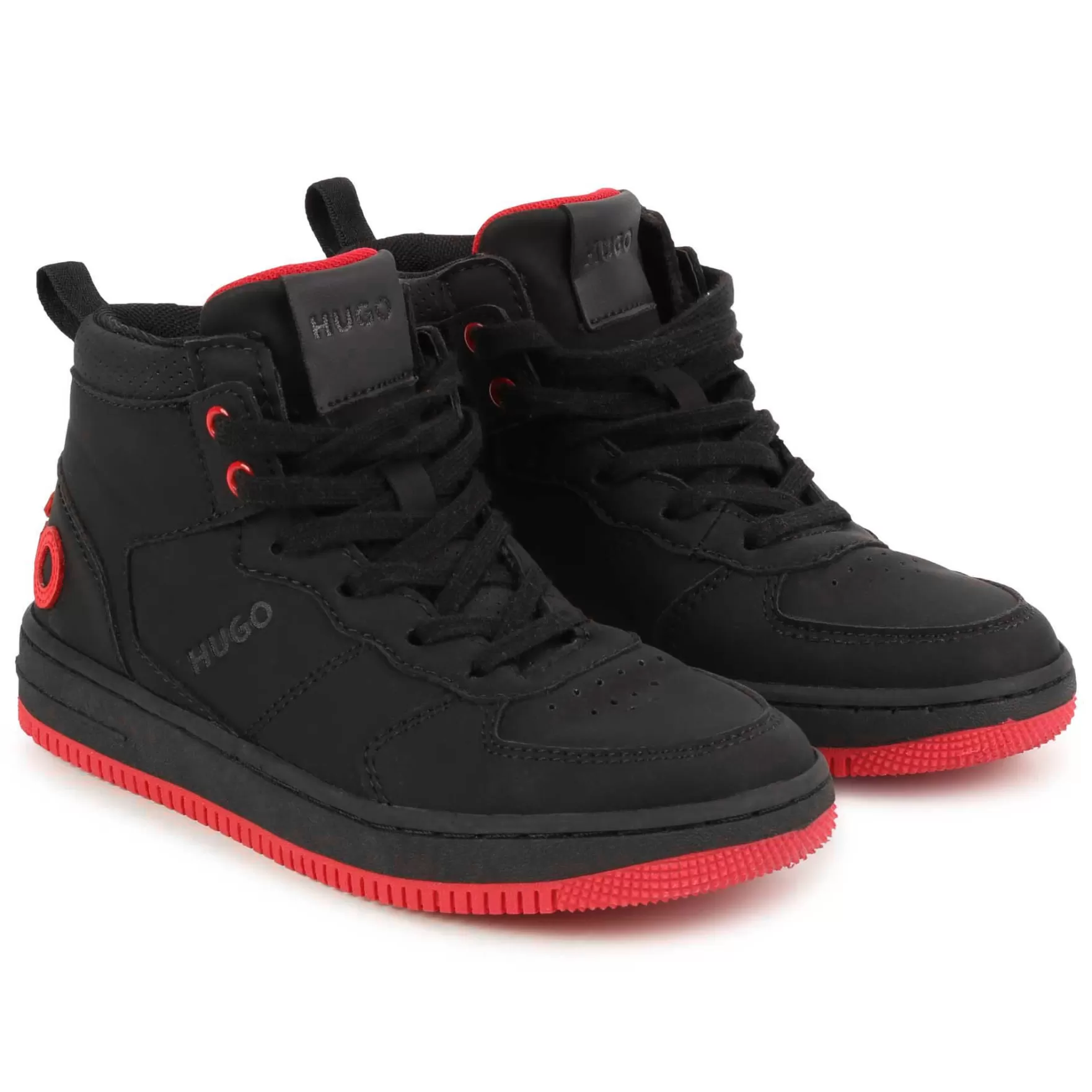 Jongen HUGO Hoge Sneakers Met Veters