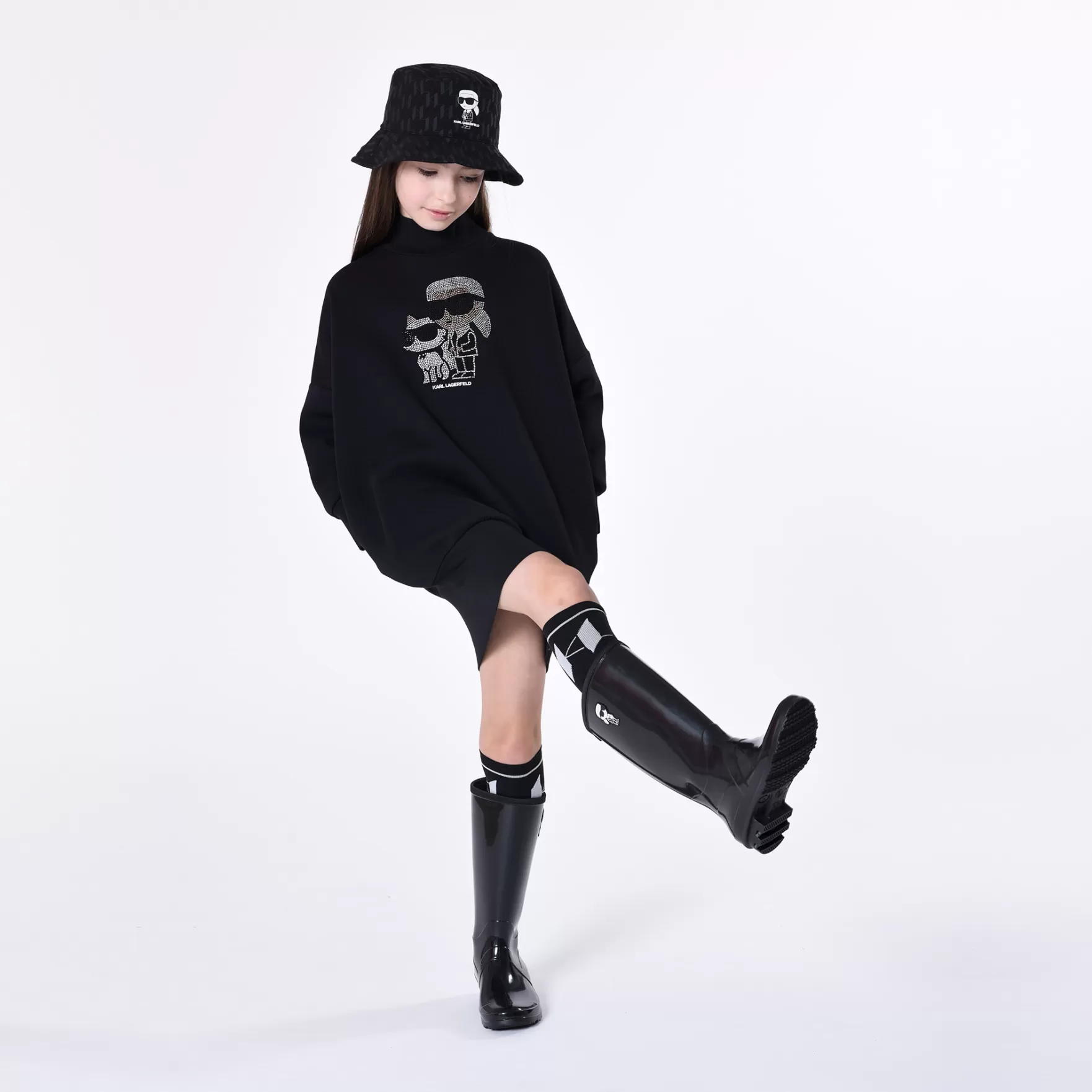 Meisje KARL LAGERFELD KIDS Hoge Sokken Met Logo