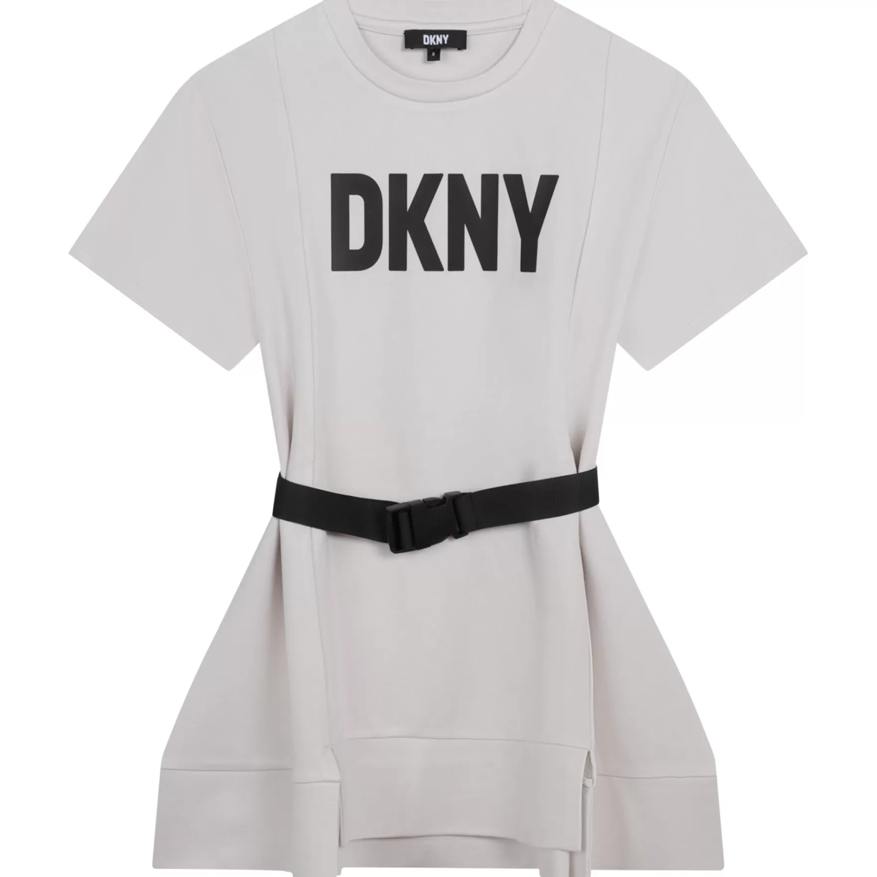 Meisje DKNY Jurk Met Riem En Korte Mouwen