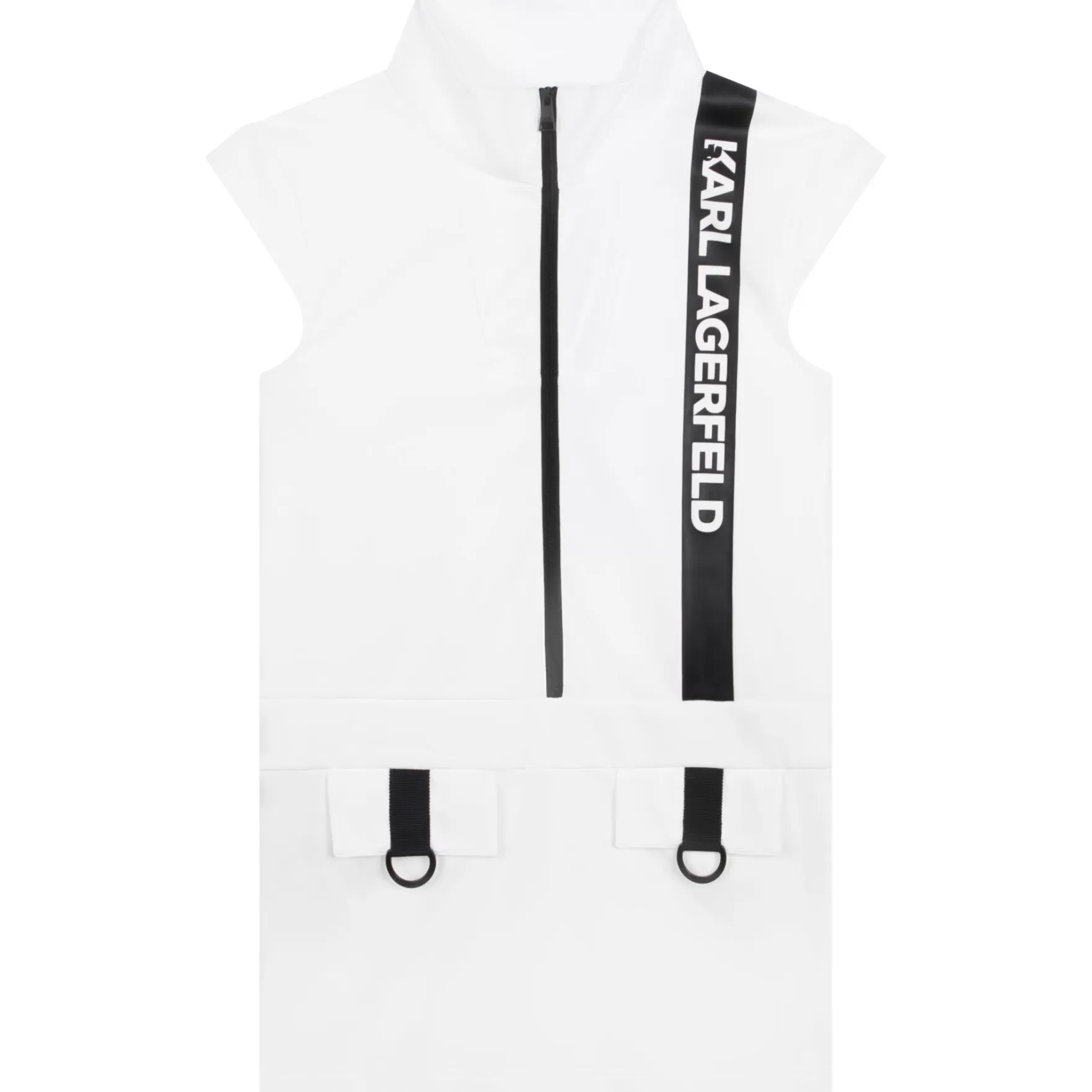 Meisje KARL LAGERFELD KIDS Jurk Met Verticale Logo-Bies