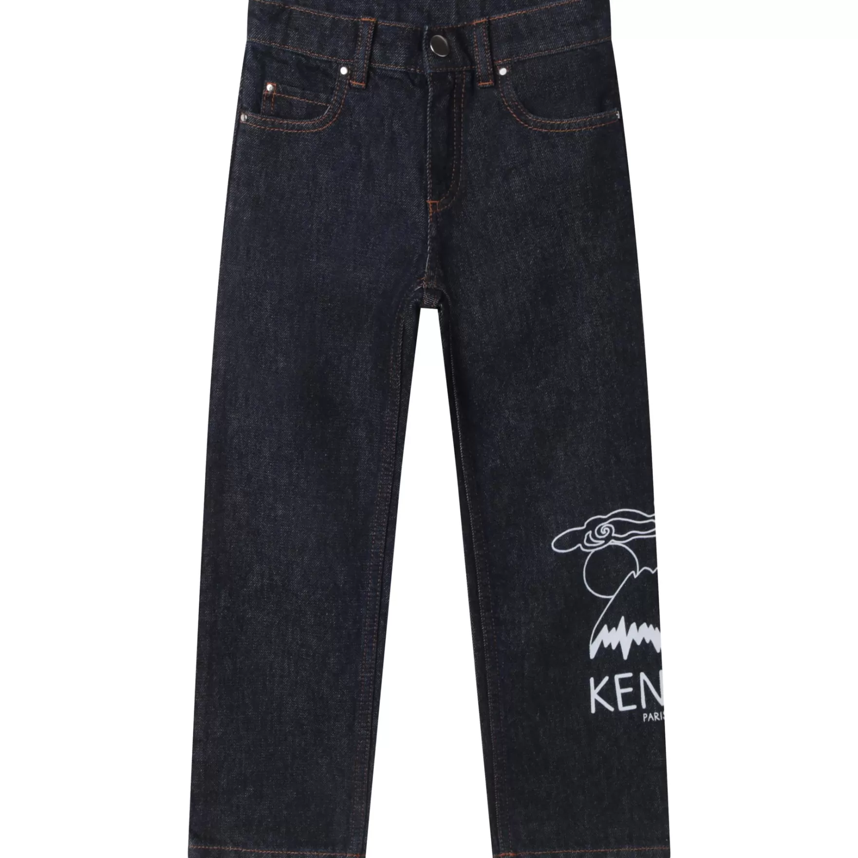 Jongen KENZO KIDS Katoenen Jeans Met Print