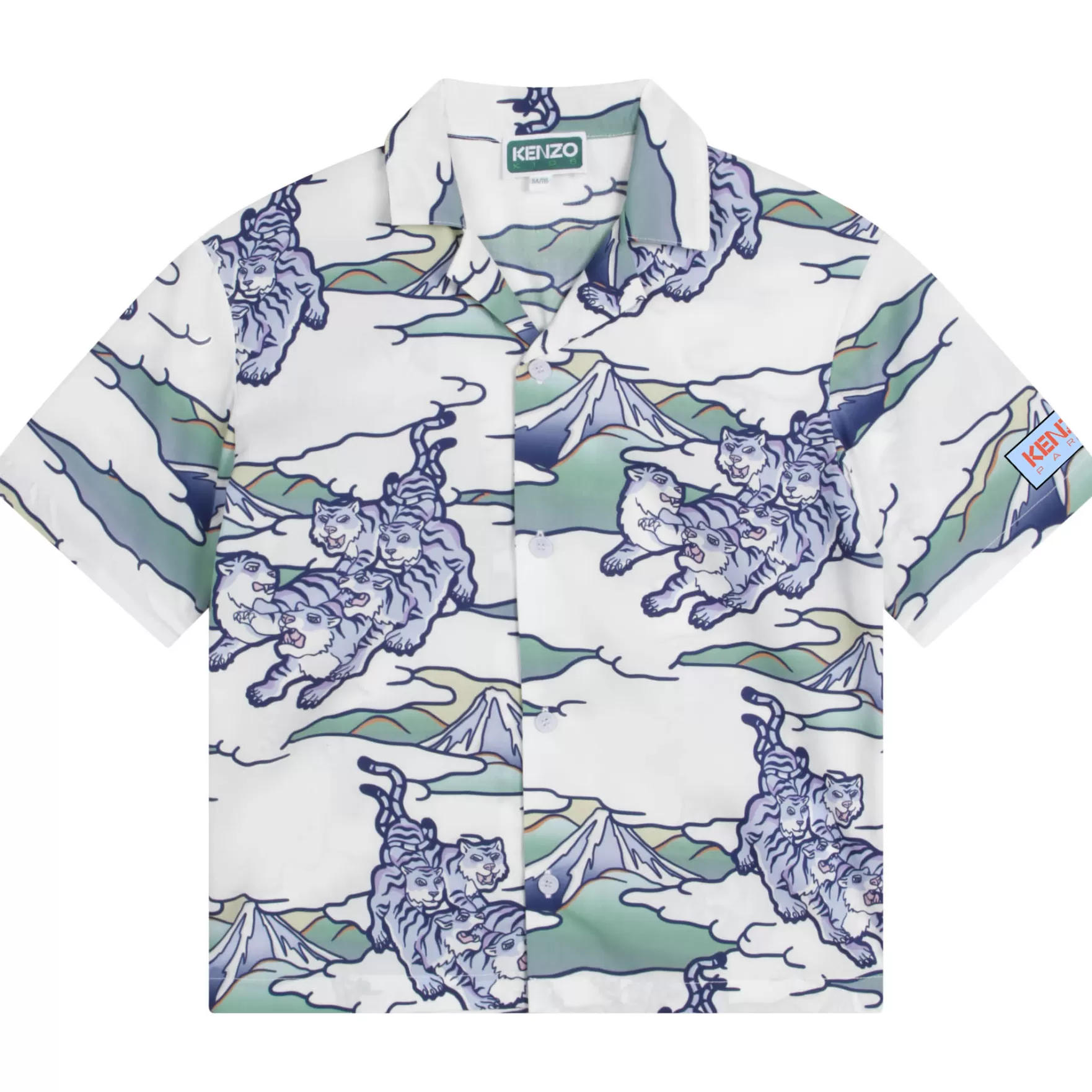 Jongen KENZO KIDS Katoenen Overhemd Met Print