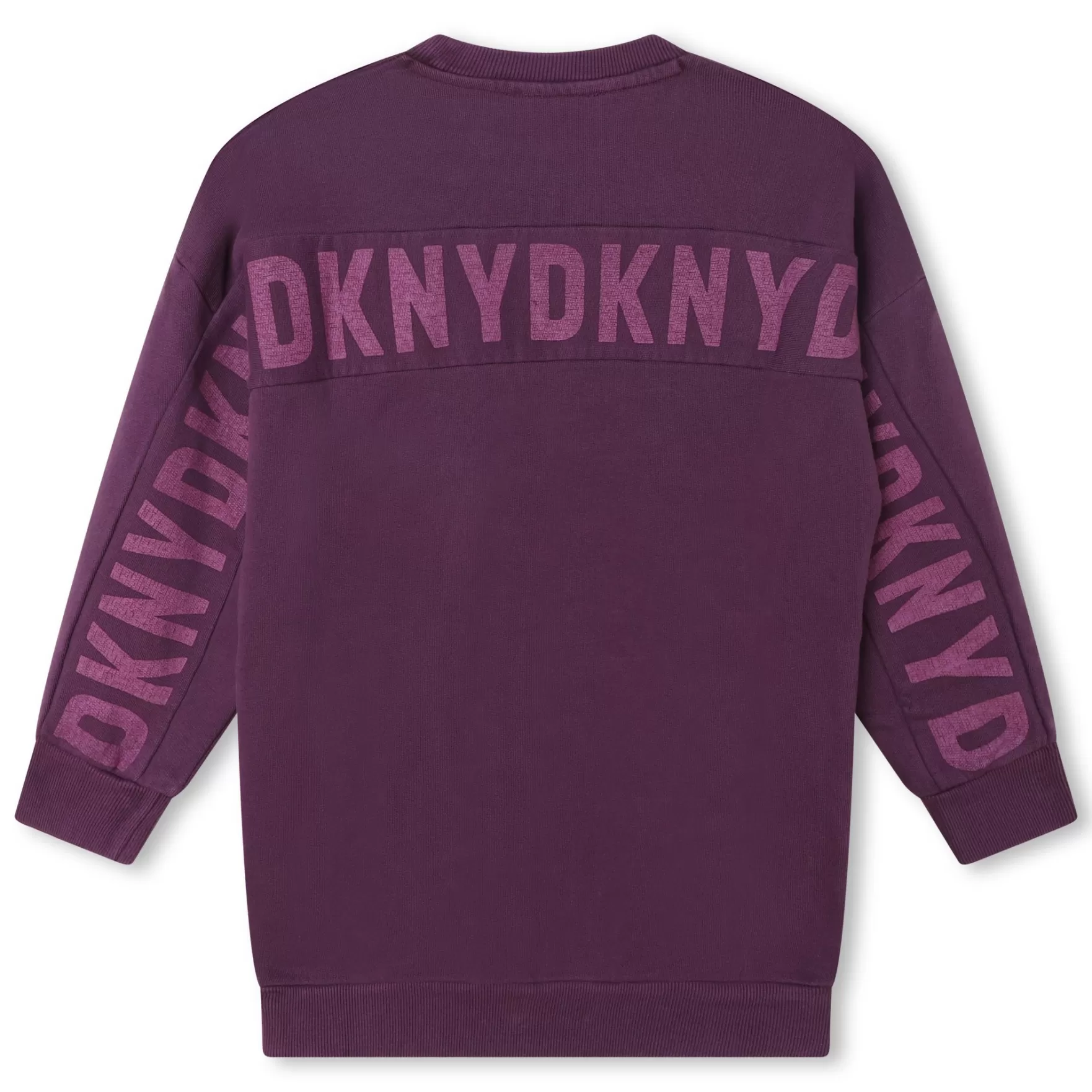 Meisje DKNY Katoenen Rechte Jurk Met Logo