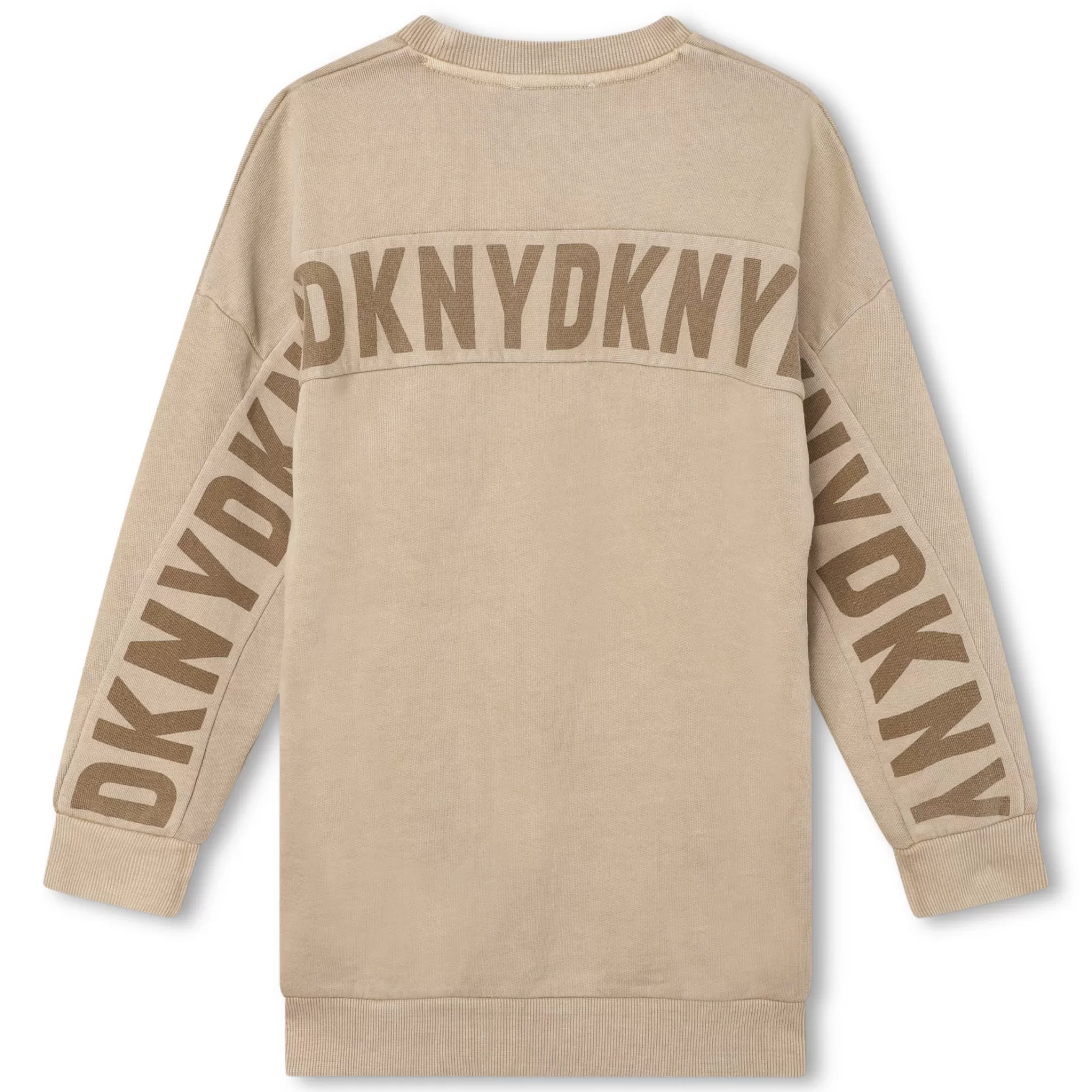 Meisje DKNY Katoenen Rechte Jurk Met Logo