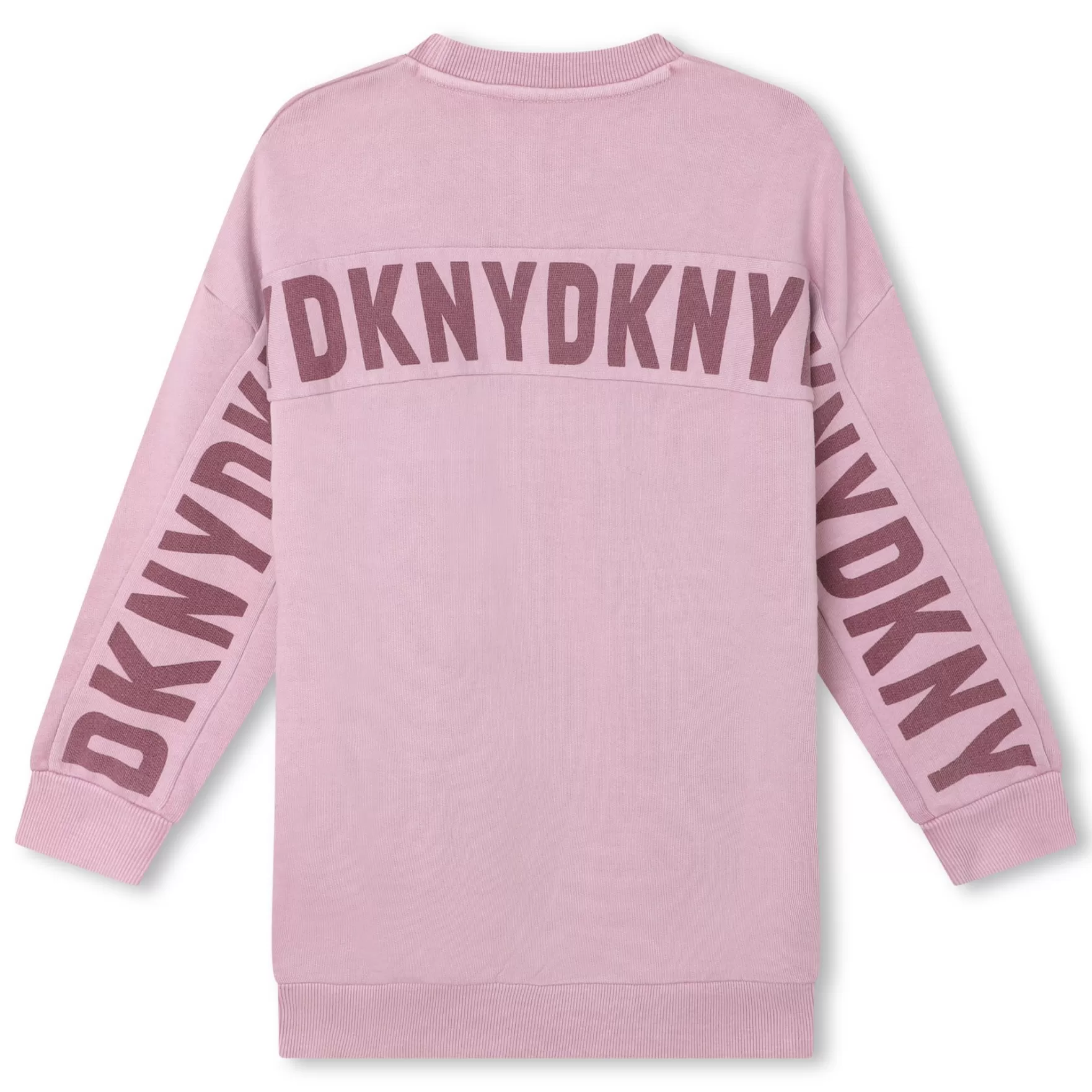 Meisje DKNY Katoenen Rechte Jurk Met Logo