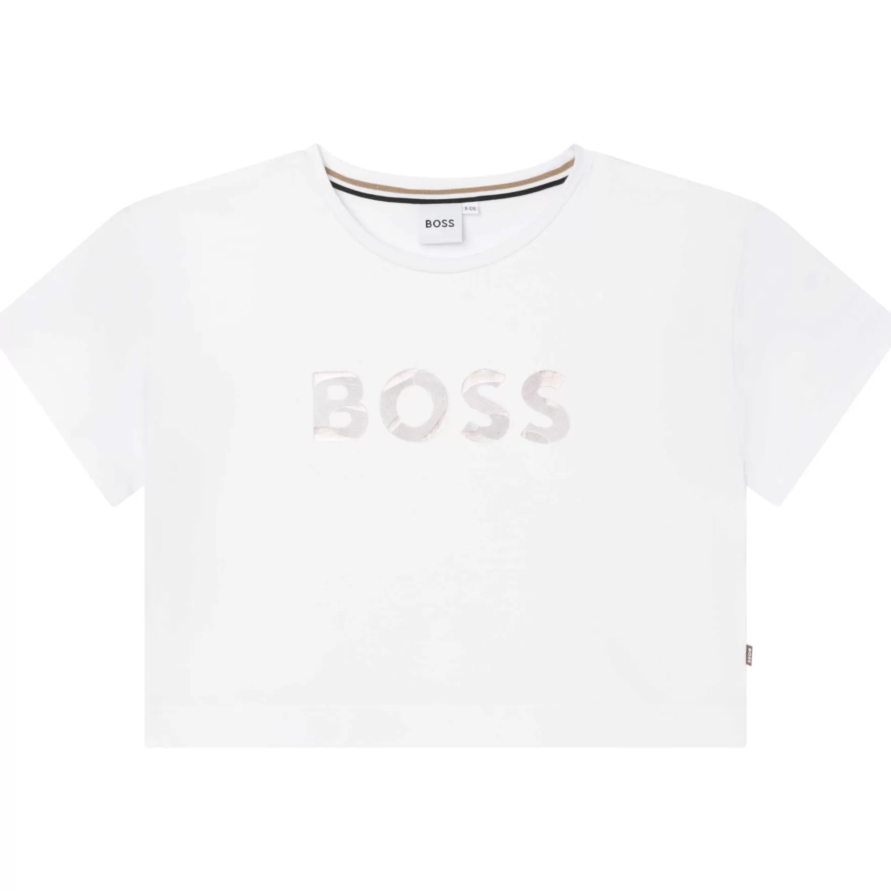 Meisje BOSS Katoenen T-Shirt Korte Mouwen