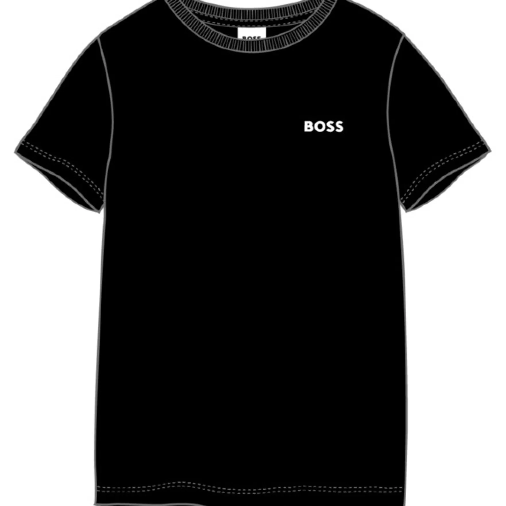 Jongen BOSS Katoenen T-Shirt, Korte Mouwen