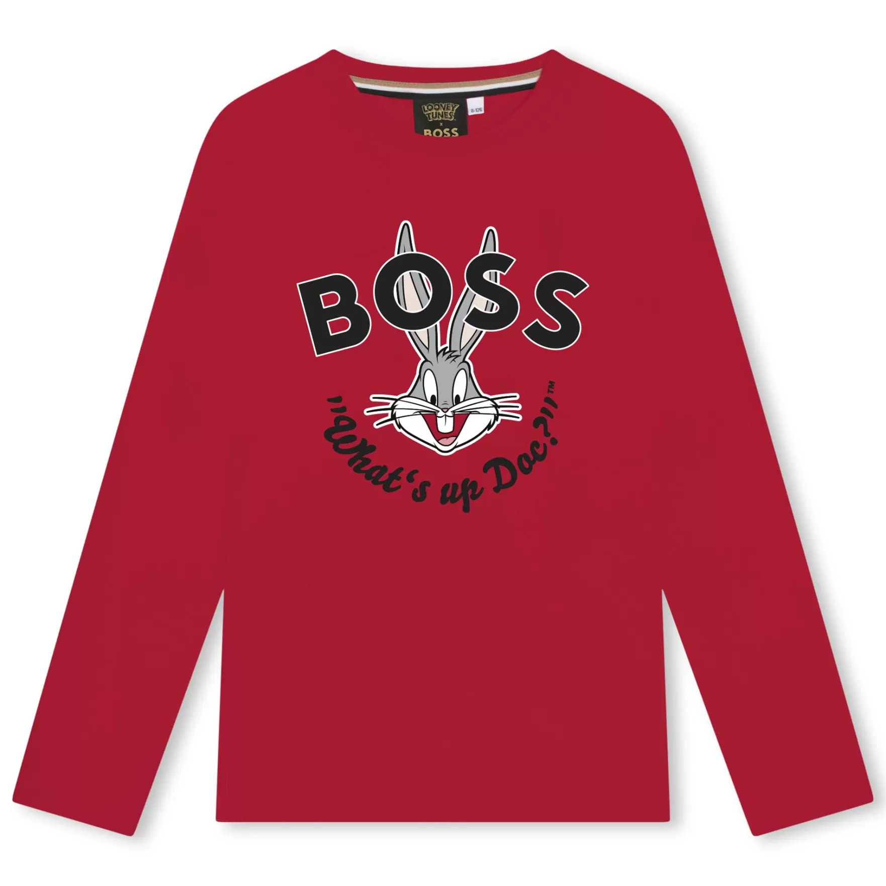 Jongen BOSS Katoenen T-Shirt Lange Mouwen