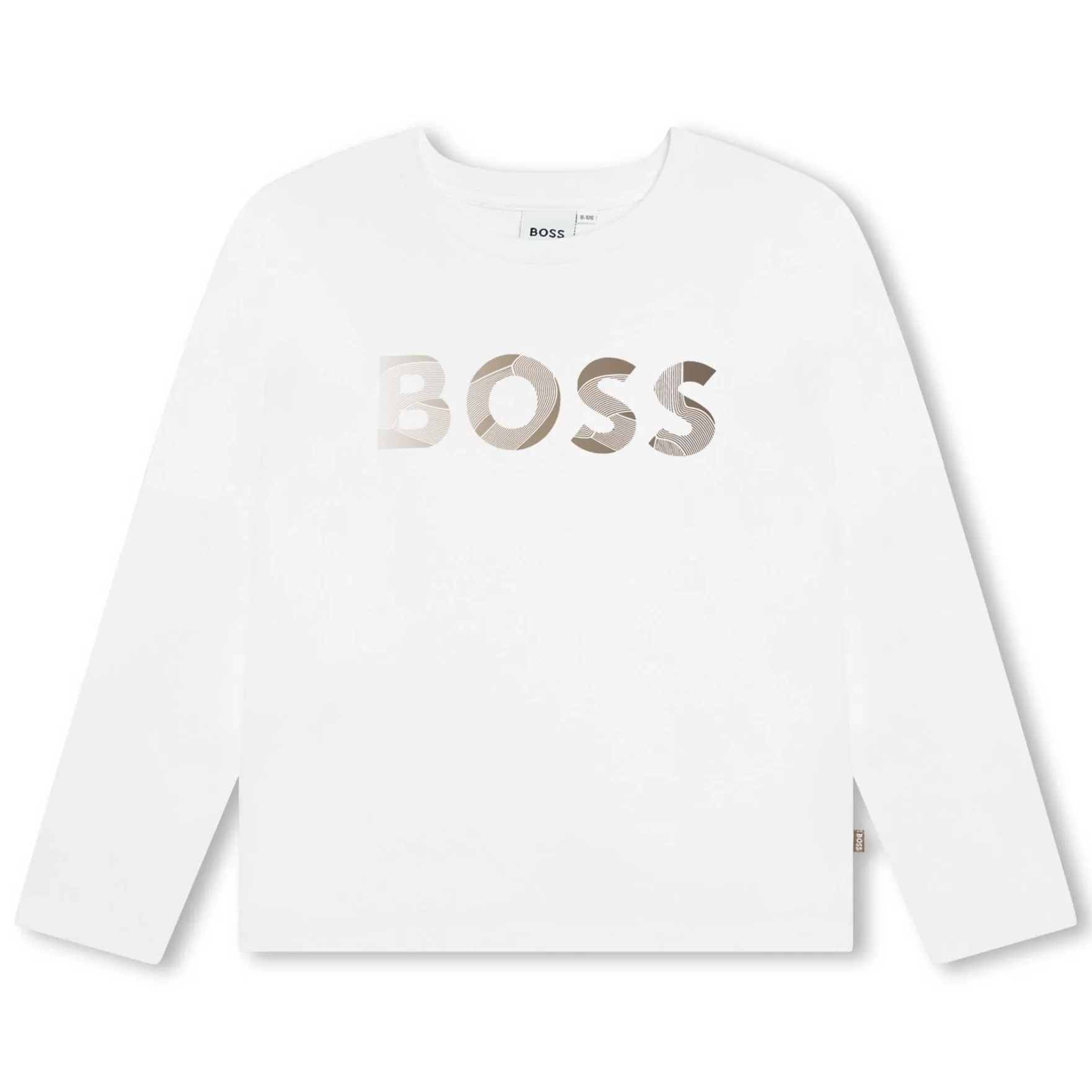 Meisje BOSS Katoenen T-Shirt Lange Mouwen