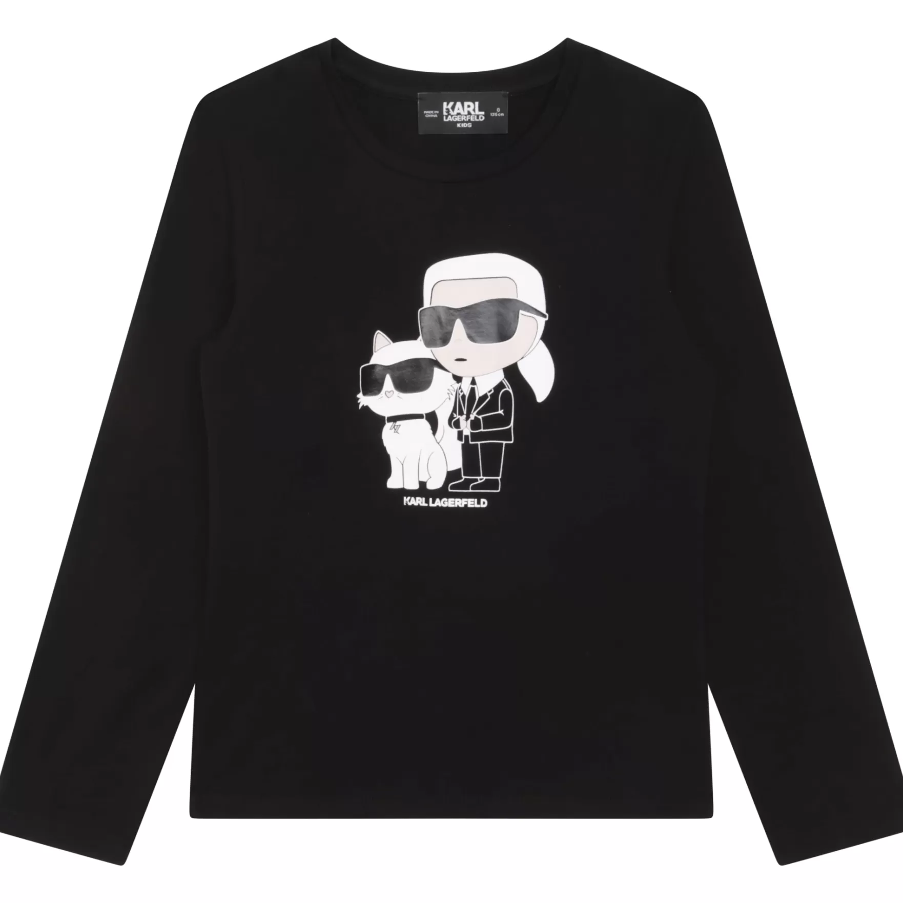 Meisje KARL LAGERFELD KIDS Katoenen T-Shirt Lange Mouwen