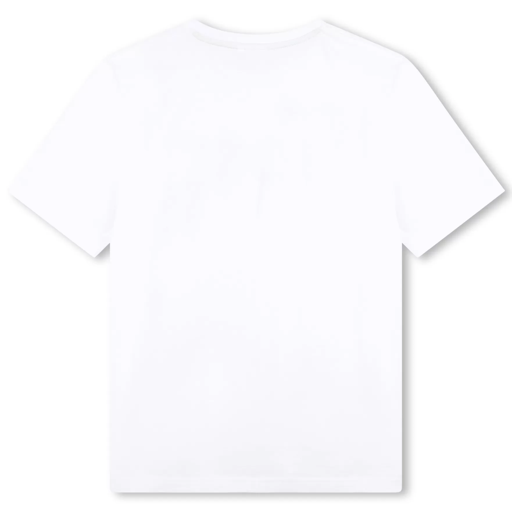 Jongen BOSS Katoenen T-Shirt Met Gestreept Logo