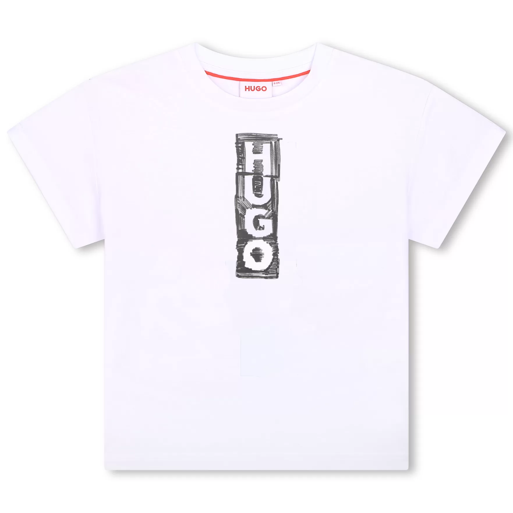 Meisje HUGO Katoenen T-Shirt Met Logoprint