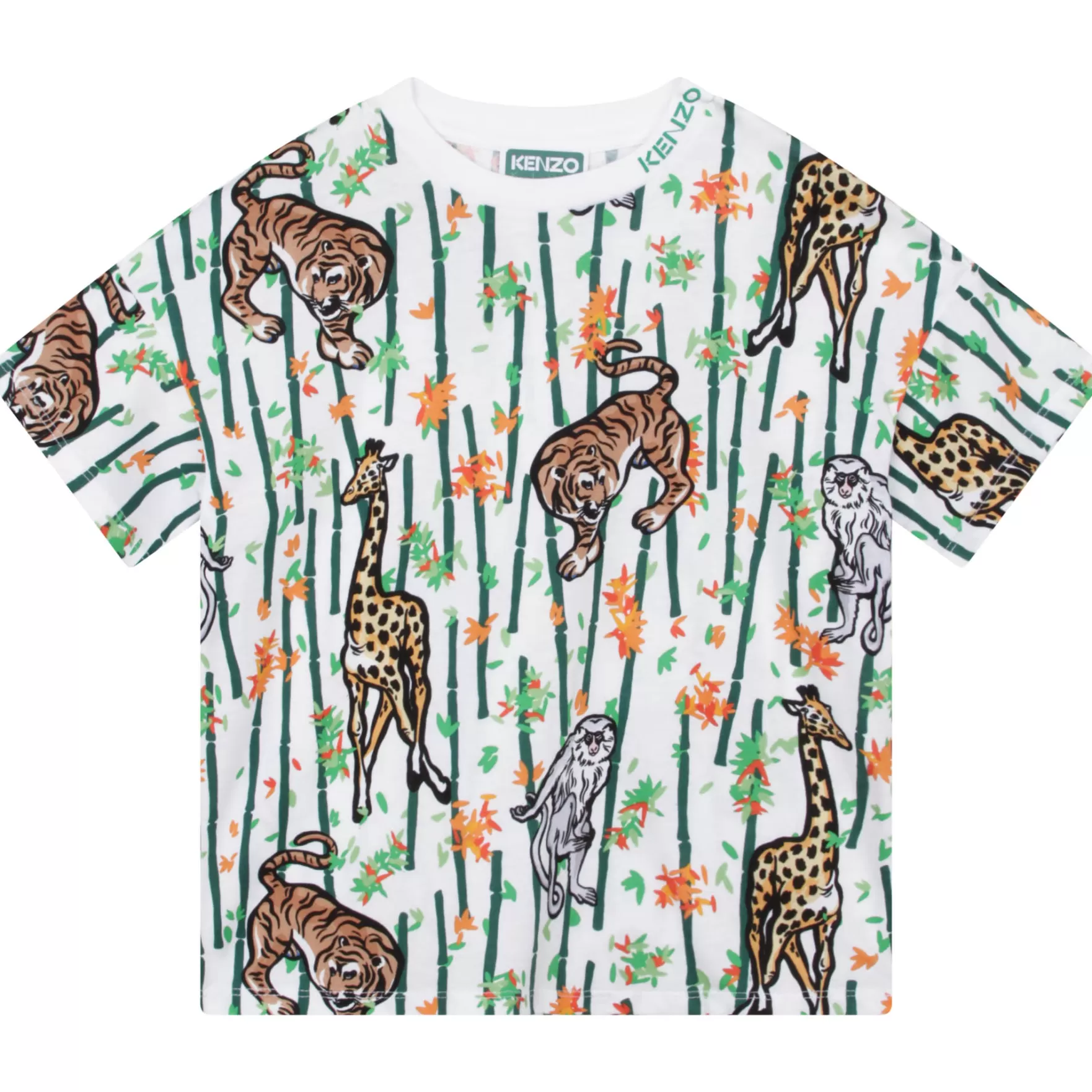 Jongen KENZO KIDS Katoenen T-Shirt Met Print