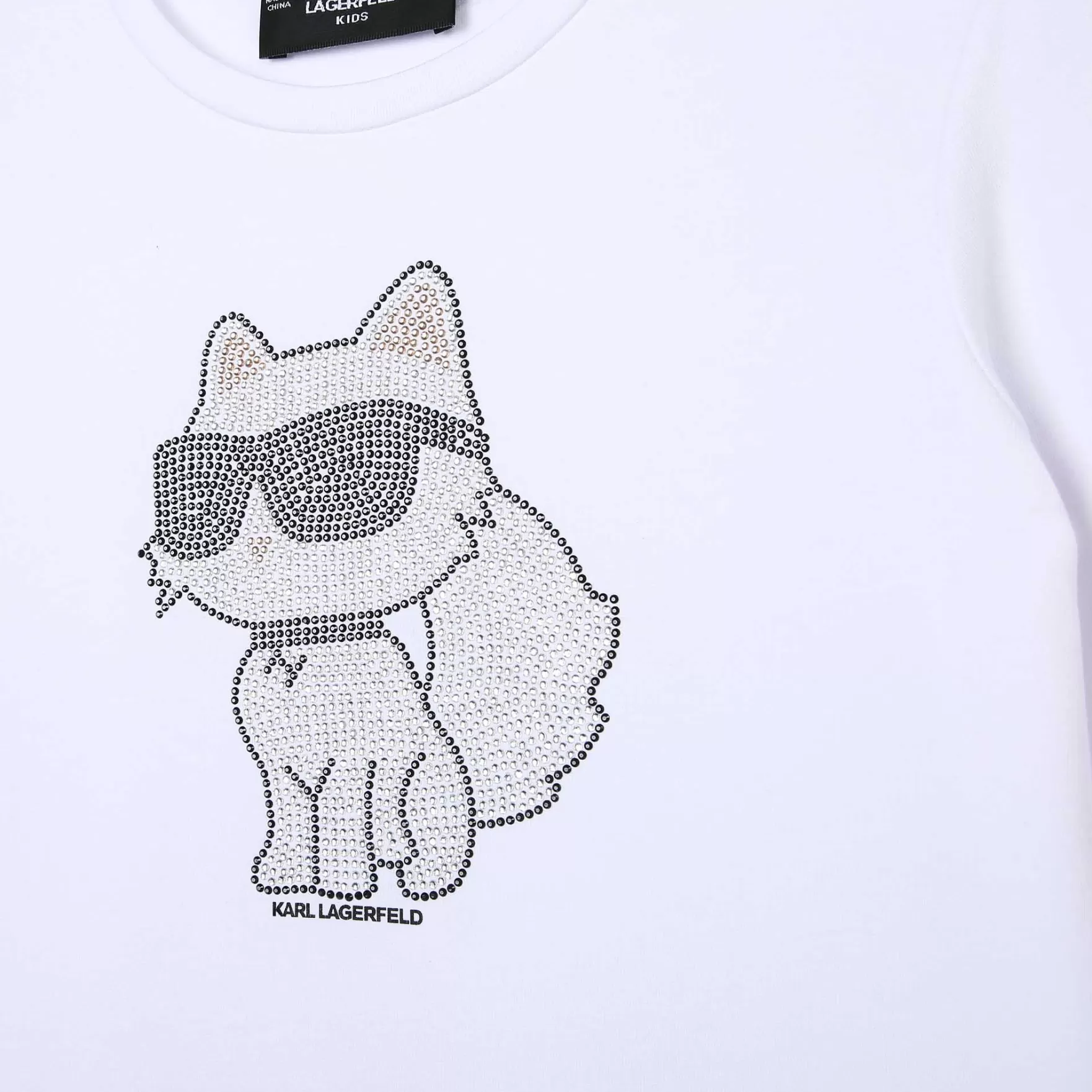 Meisje KARL LAGERFELD KIDS Katoenen T-Shirt Met Strass