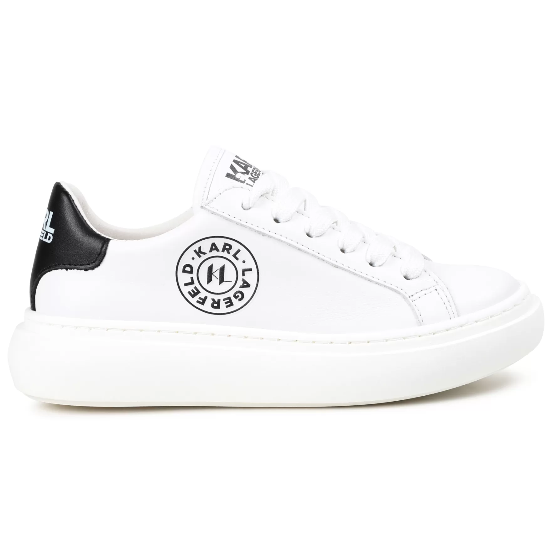 Jongen KARL LAGERFELD KIDS Lederen Sneakers Met Veters