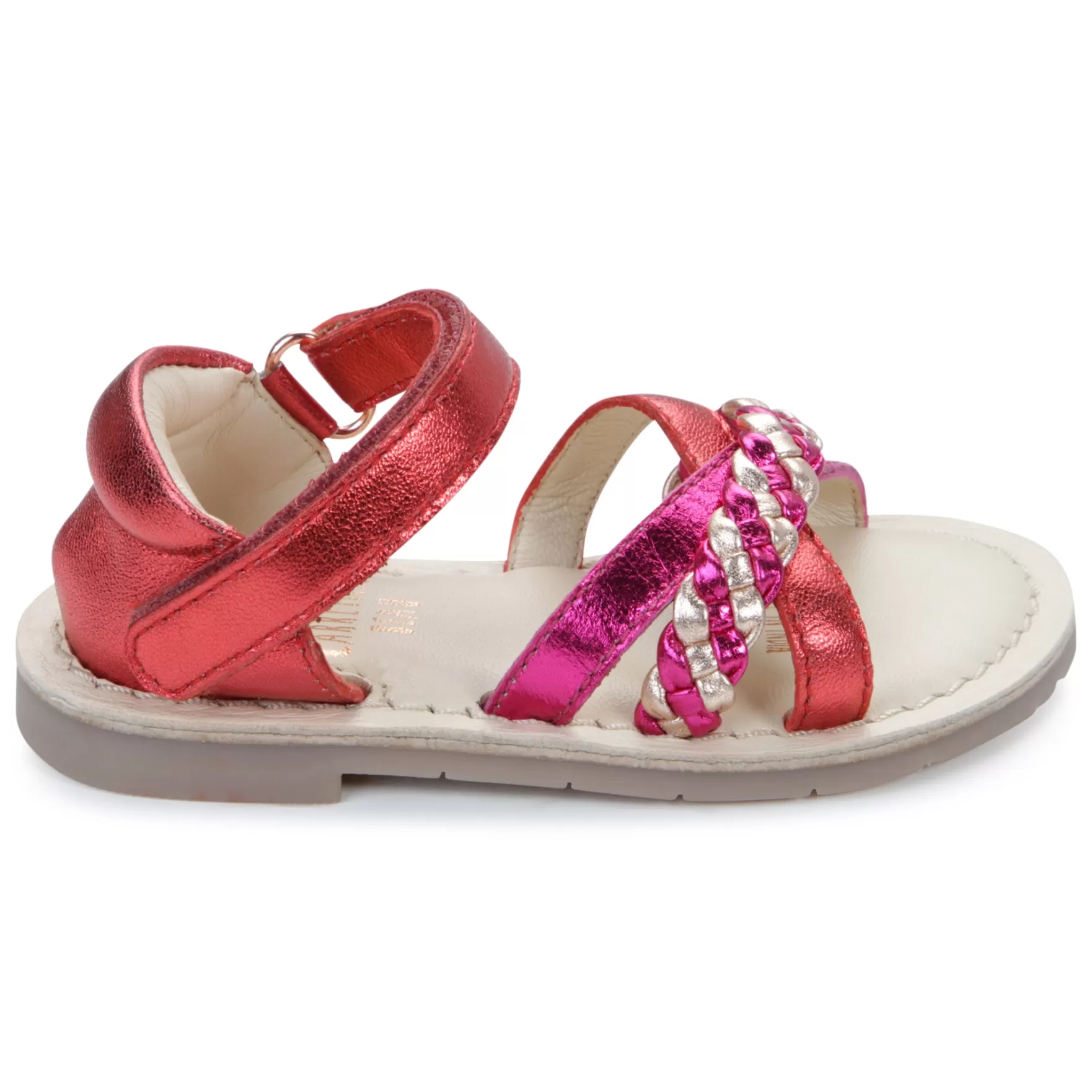 Meisje CARREMENT BEAU Leren Sandalen Met Klittenband