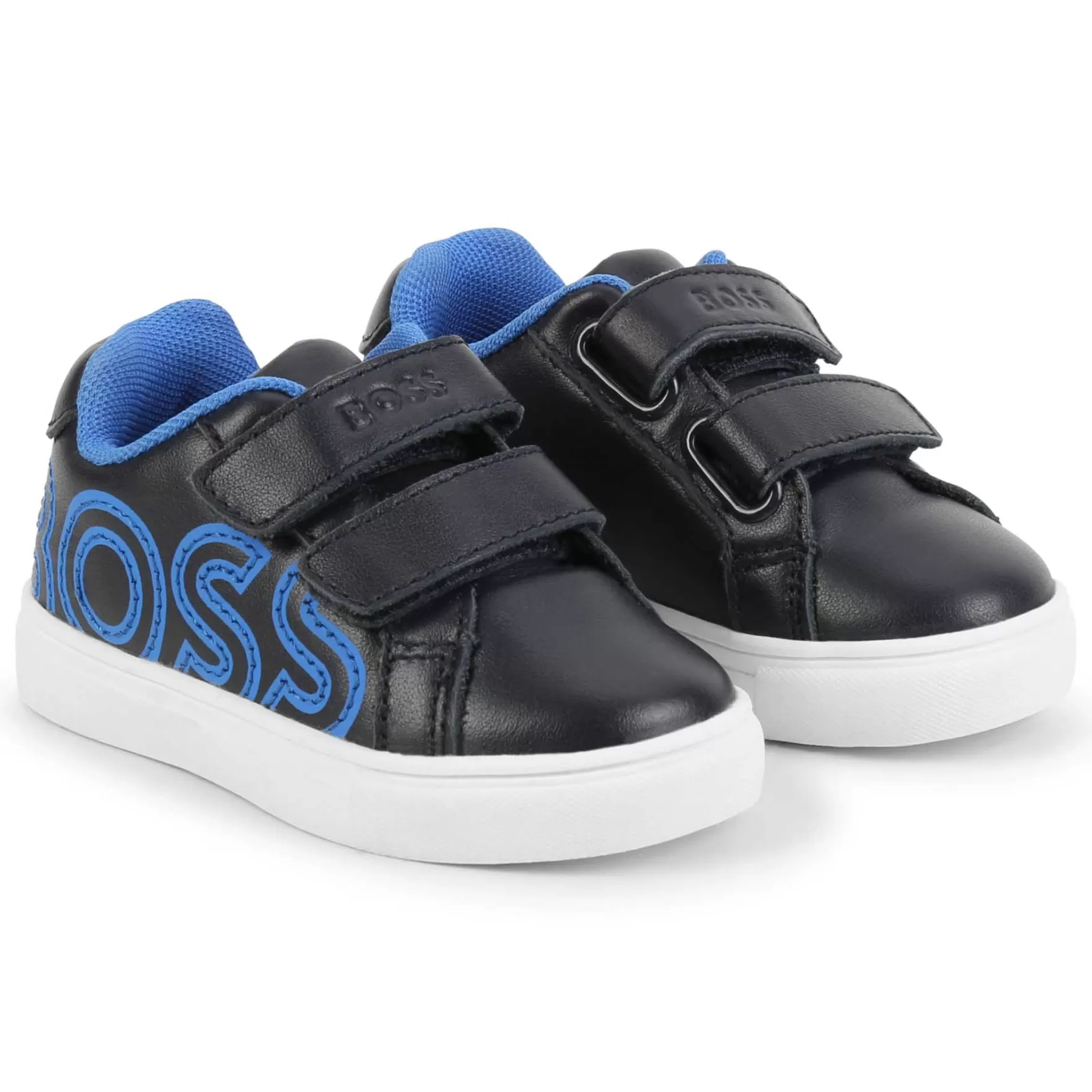 Jongen BOSS Leren Sneakers Met Klittenband