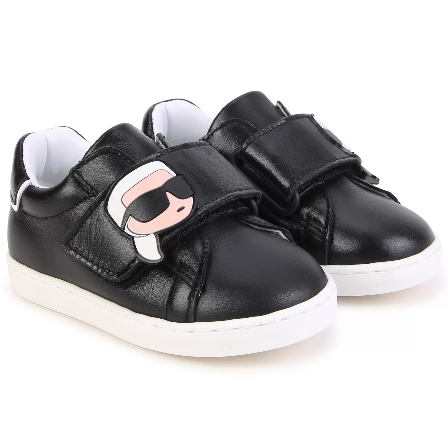 Jongen KARL LAGERFELD KIDS Leren Sneakers Met Klittenband