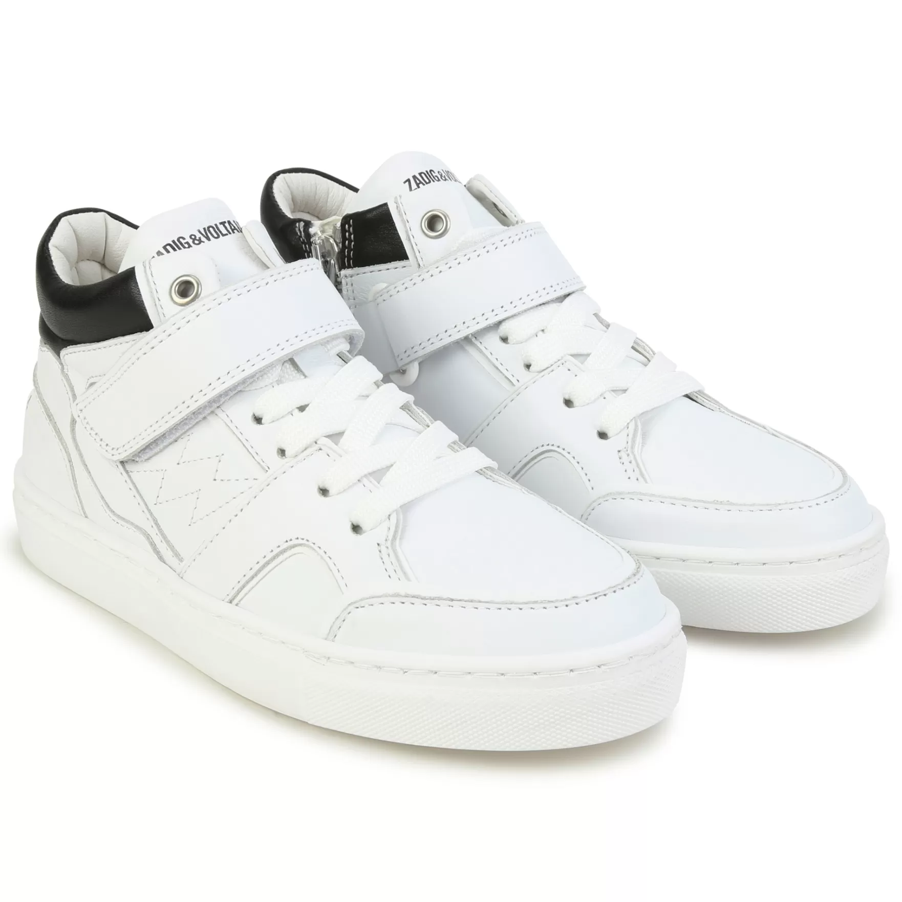 Meisje ZADIG & VOLTAIRE Leren Sneakers Met Klittenband