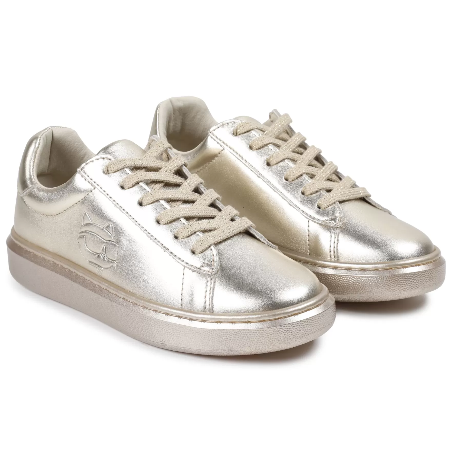 Meisje KARL LAGERFELD KIDS Leren Sneakers Met Veters