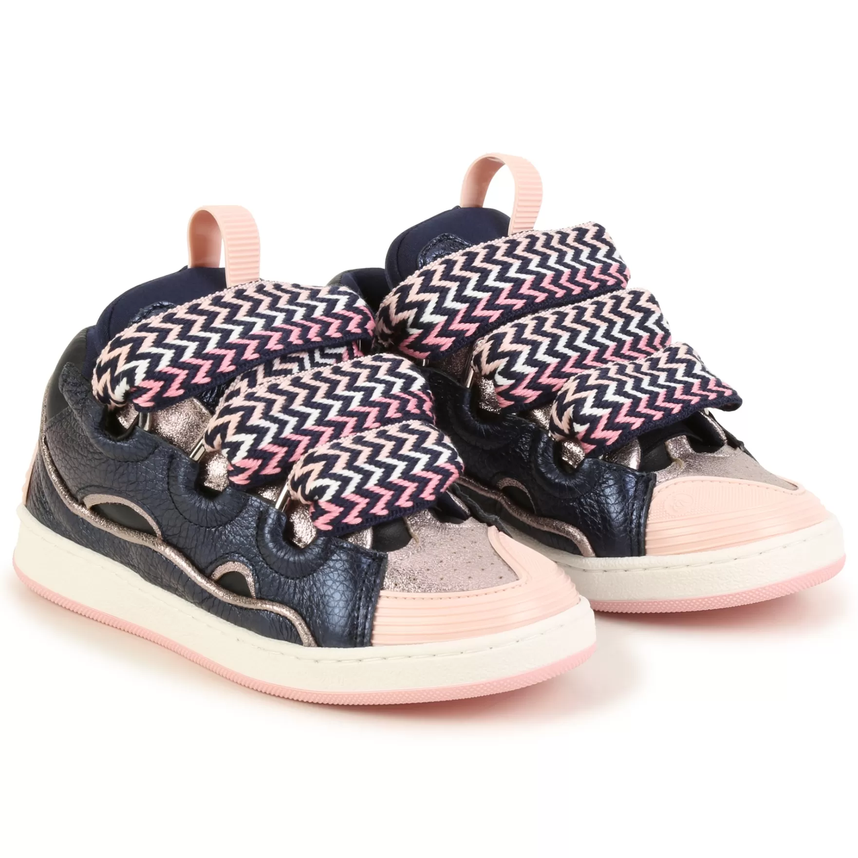 Meisje LANVIN Leren Sneakers Met Veters