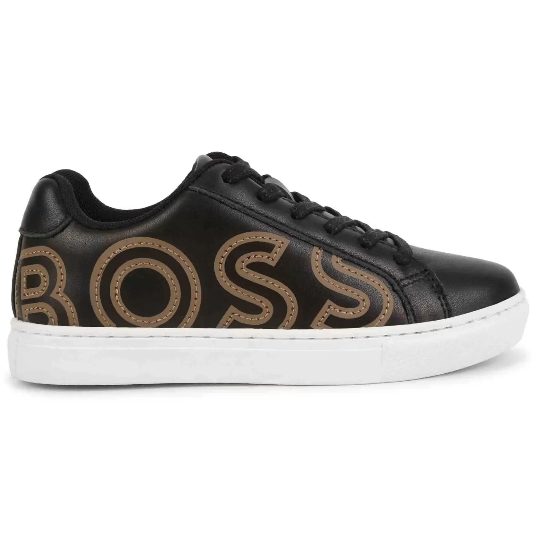 Jongen BOSS Leren Sneakers Met Veters