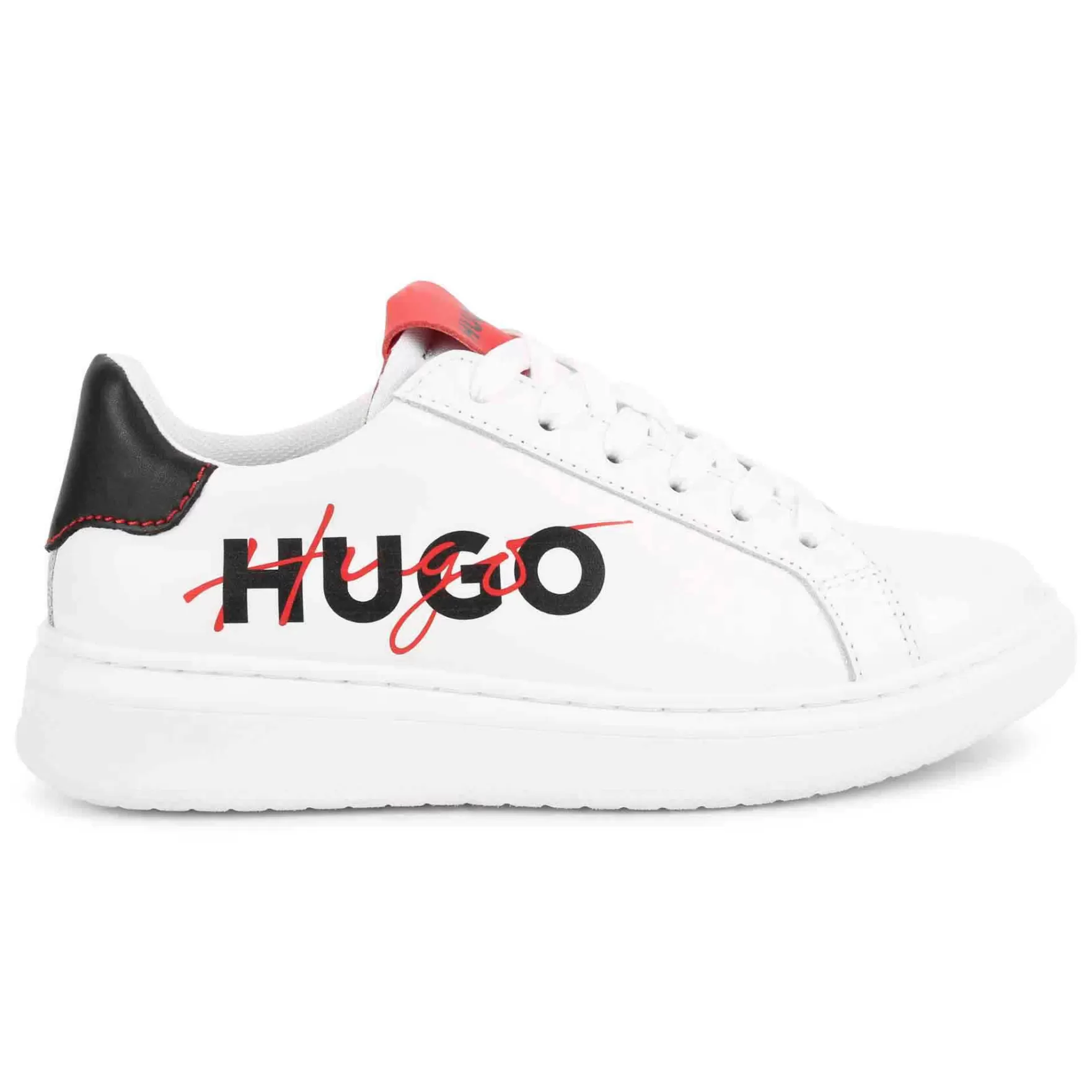 Jongen HUGO Leren Sneakers Met Veters