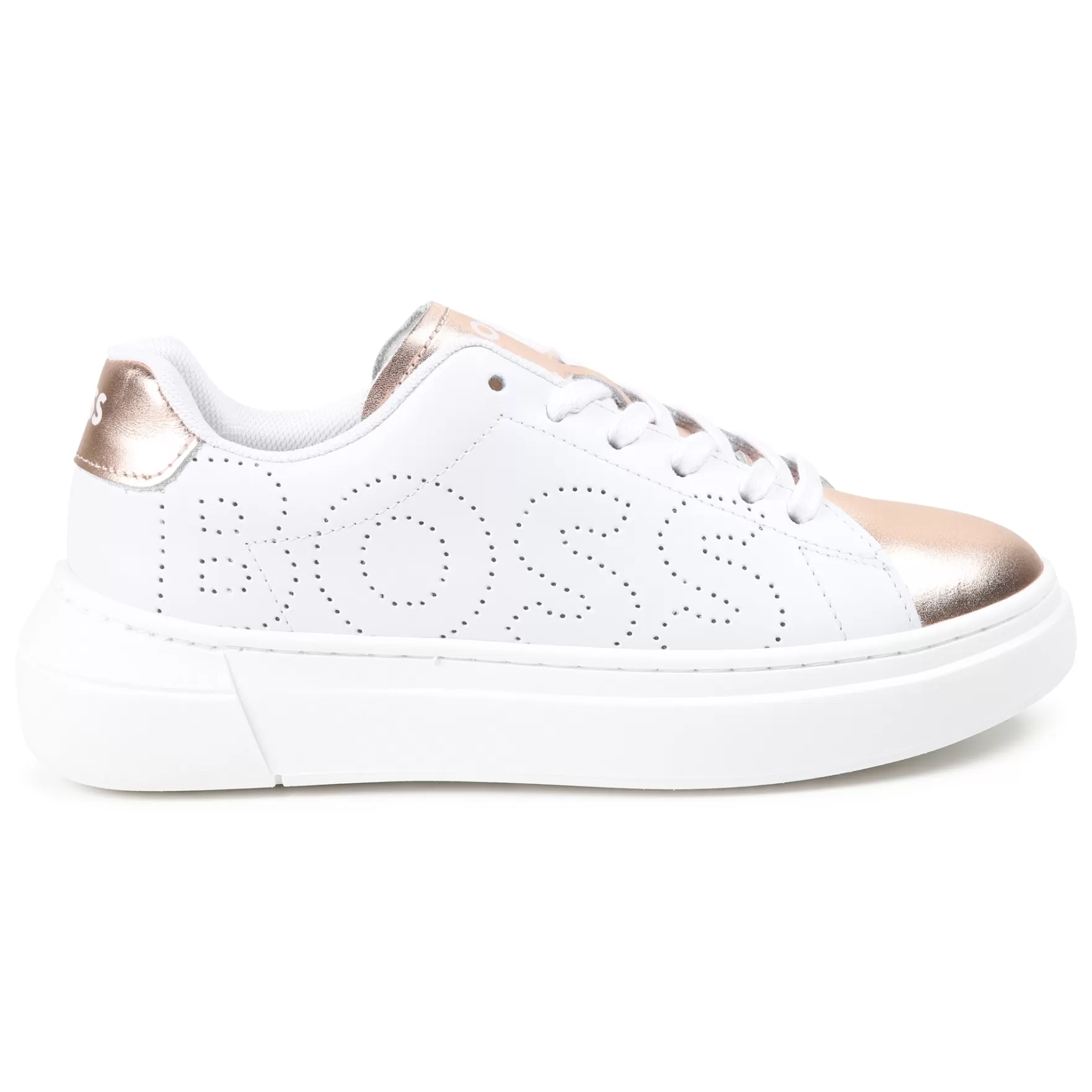 Meisje BOSS Leren Sneakers Met Veters