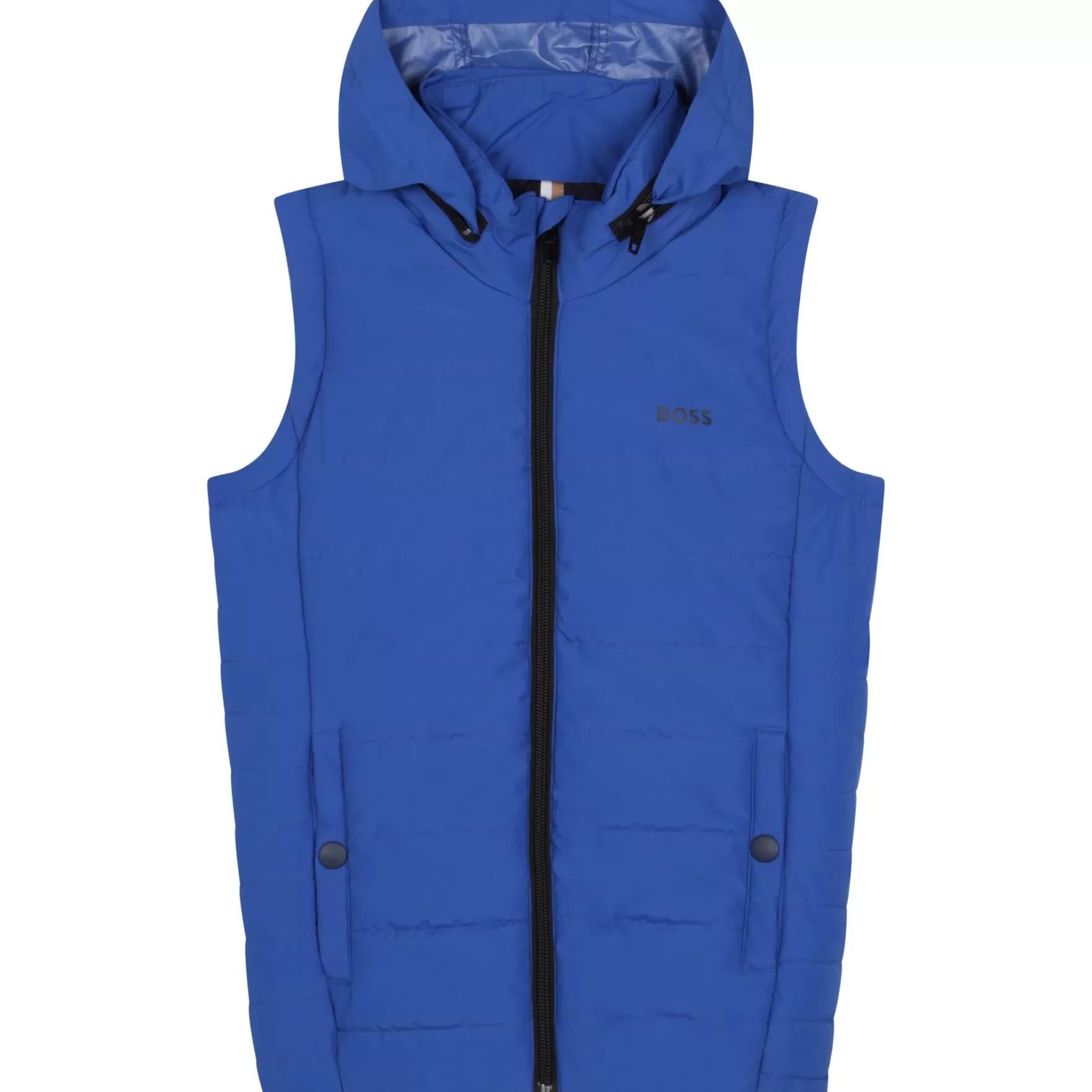 Jongen BOSS Mouwloze Anorak Met Capuchon