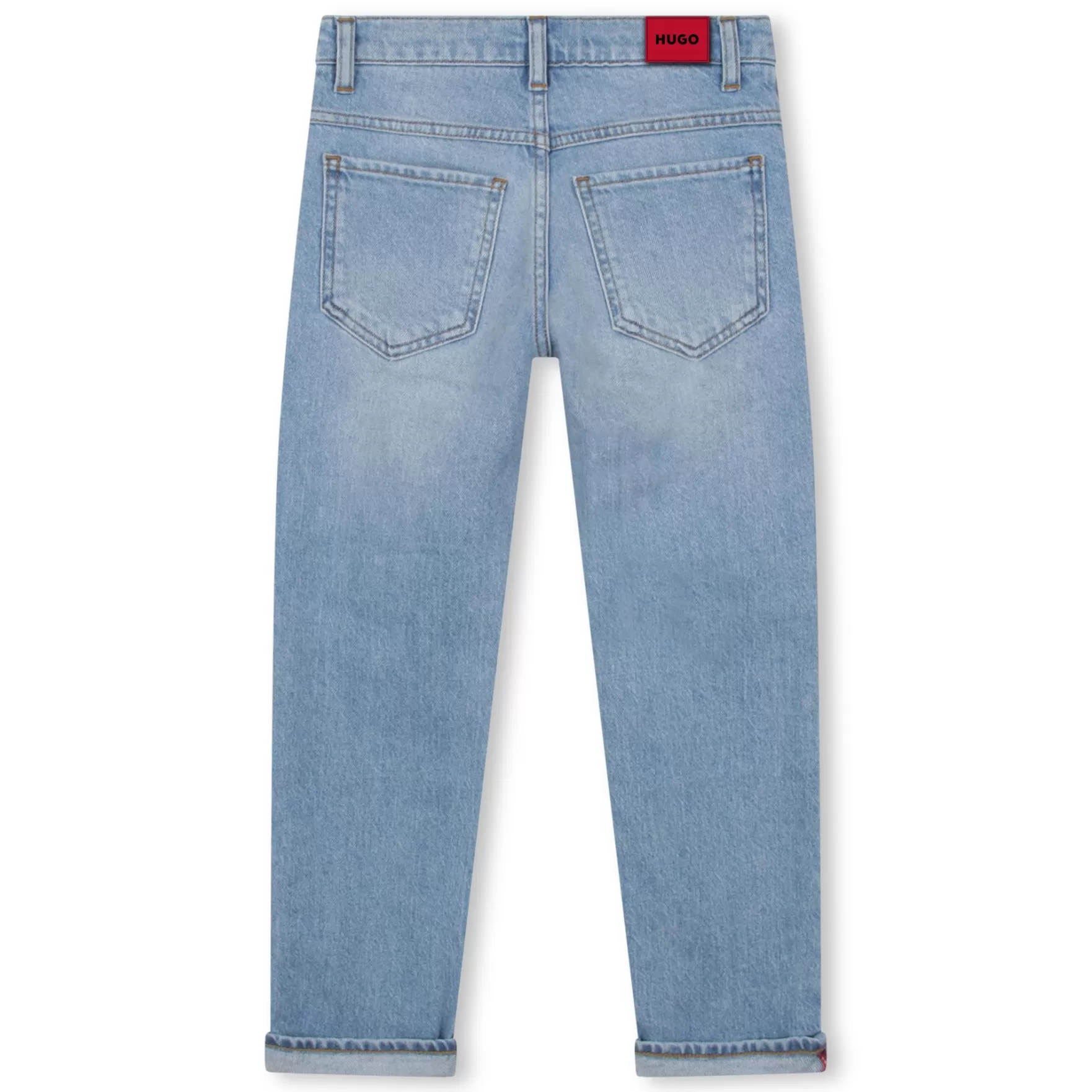 Jongen HUGO Rechte 5-Pocket-Jeans