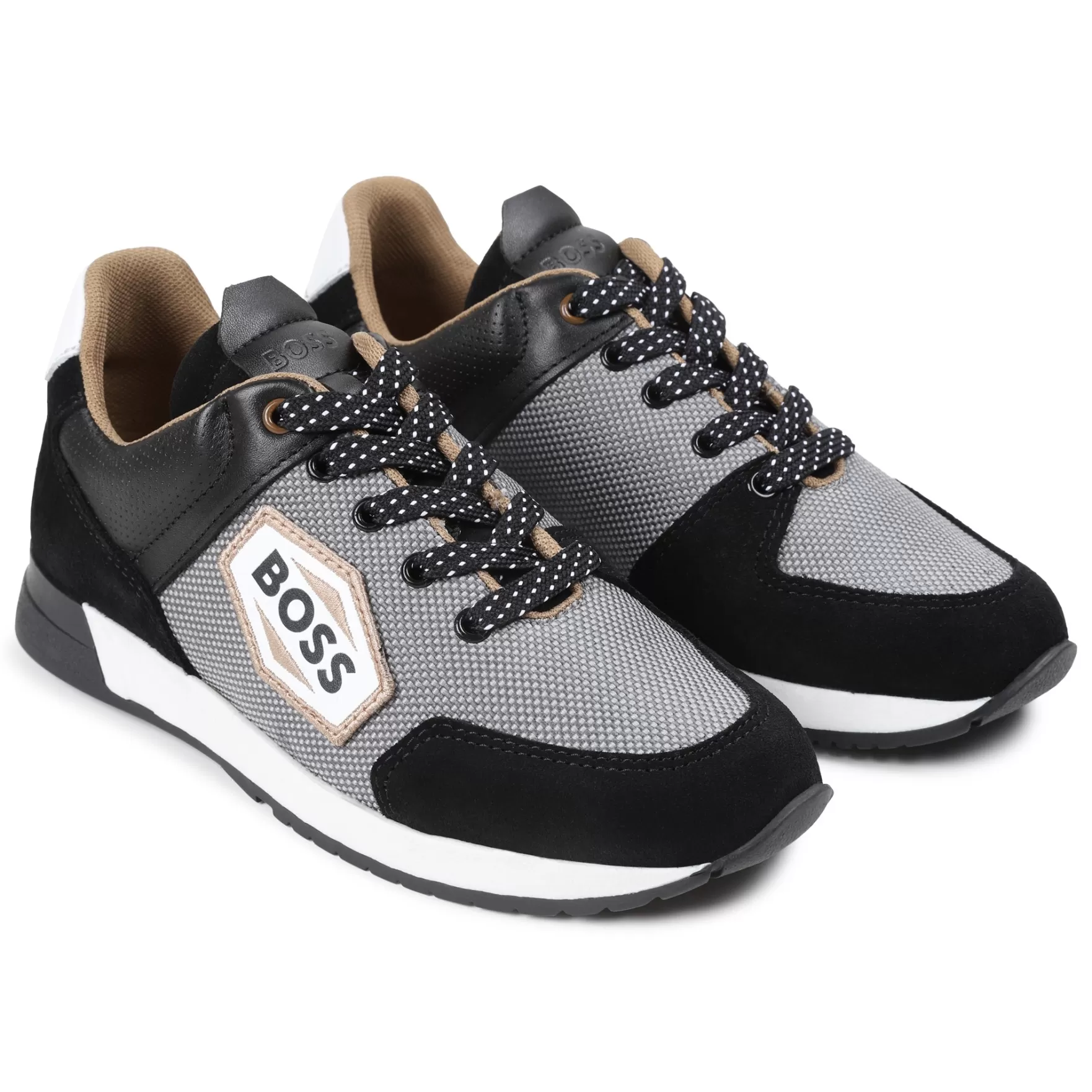 Jongen BOSS Sneakers Van Twee Materialen