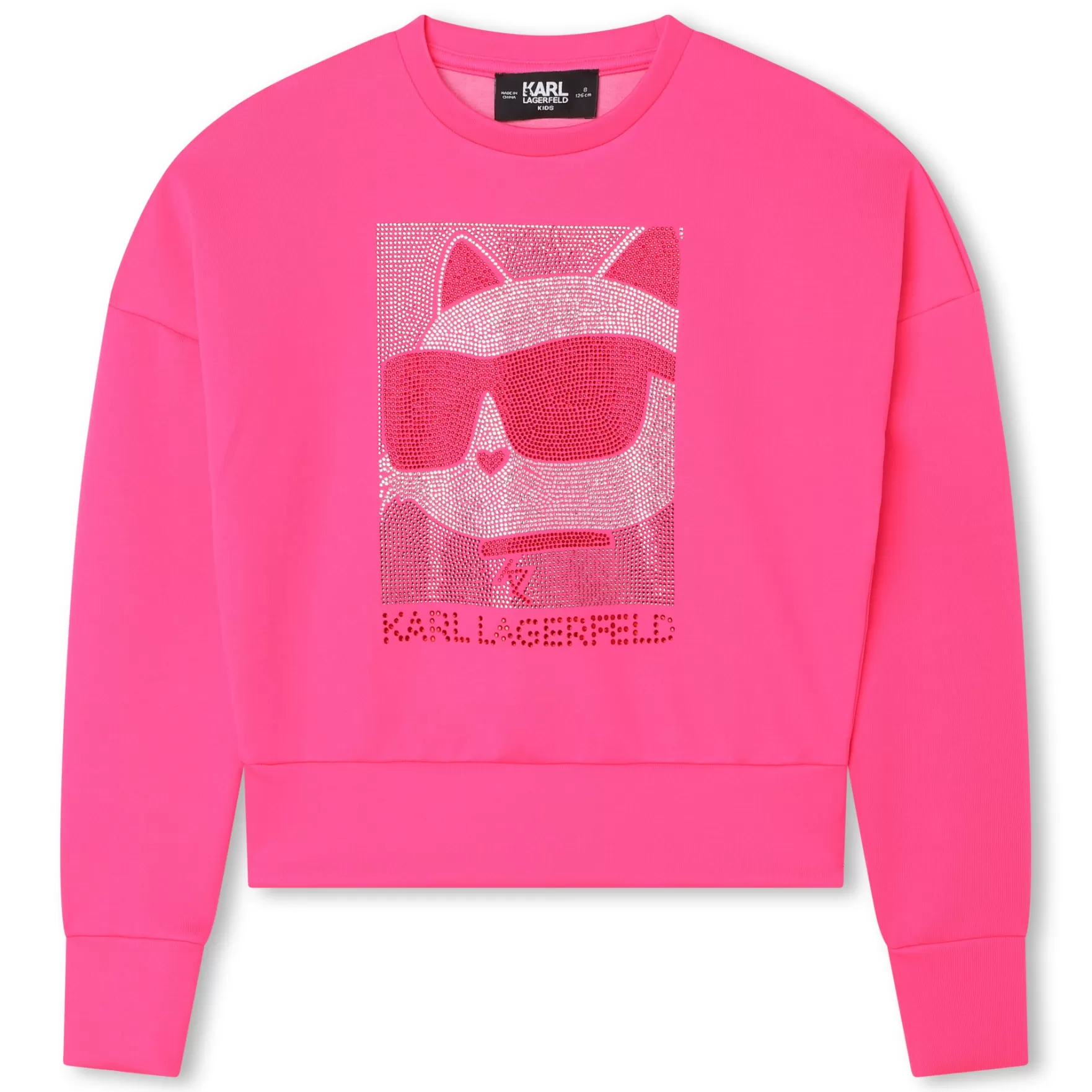 Meisje KARL LAGERFELD KIDS Sweater Met Strass Borduurwerk