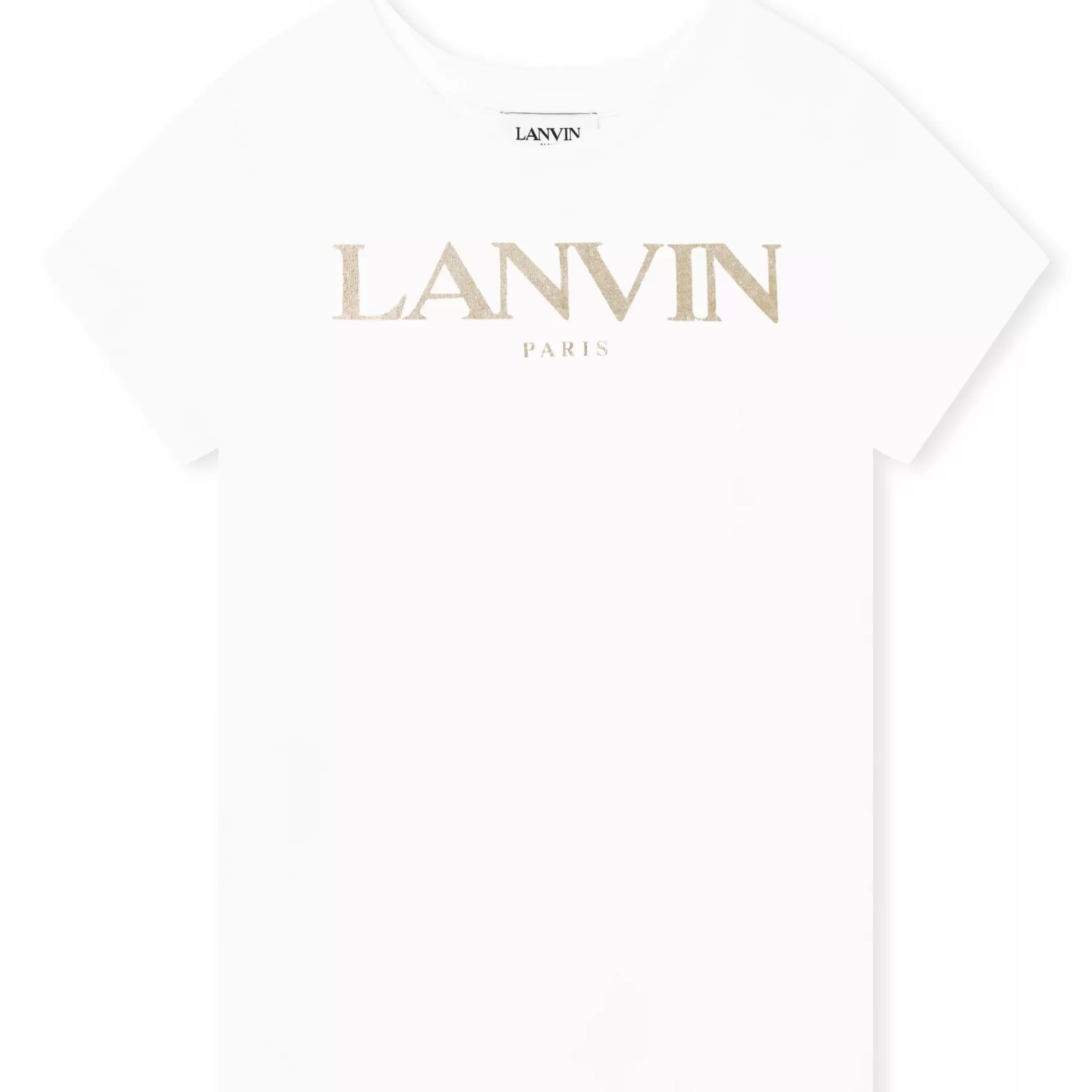 Meisje LANVIN T-Shirt Met Goudkleurig Logo