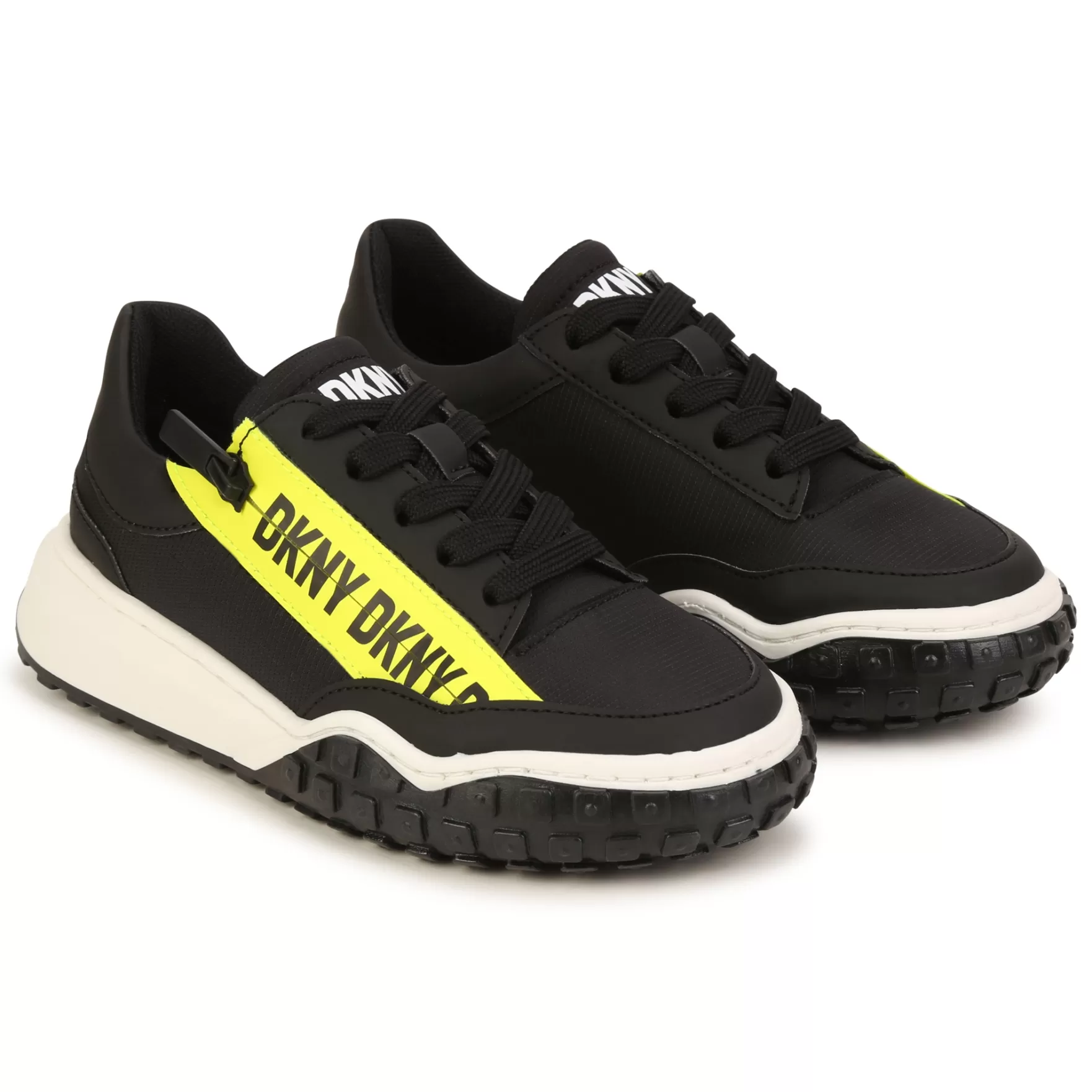 Jongen DKNY Tweekleurige Sneakers Met Rits